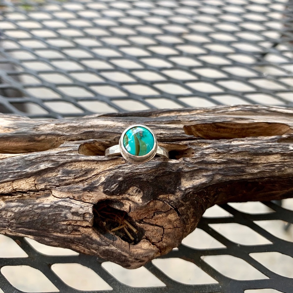 Homemade Argentium silver and Turquoise ring